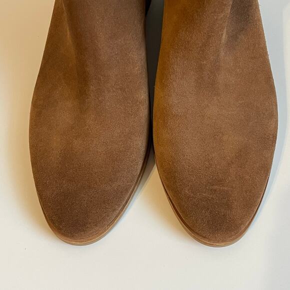 MICHAEL KORS Women’s Sunny Ankle Booties Suede Flat Size 8M Dark Caramel - Picture 10 of 13